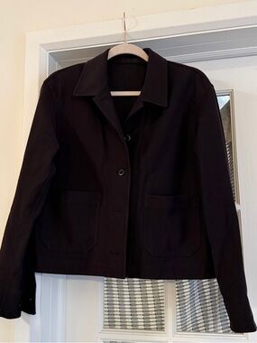 Women’s Black Uniqlo Button-Front Casual Jacket